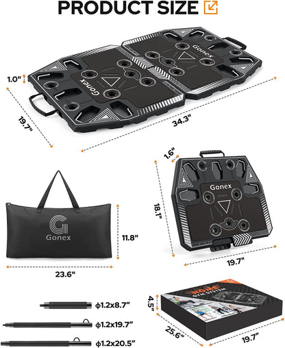 Gonex Portable Home Gym System with 14 Accessories for Comprehensive Full Body Workouts, Including Ab Roller Wheel, Elastic Resistance Bands, Push-Up Stand, and Post Landmine Sleeve